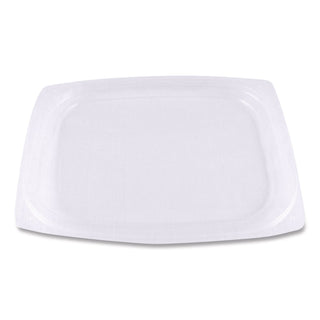 PLA Rectangular Deli Container Lids, 4.8 x 5.9 x 0.3, Clear, Plastic, 900/Carton