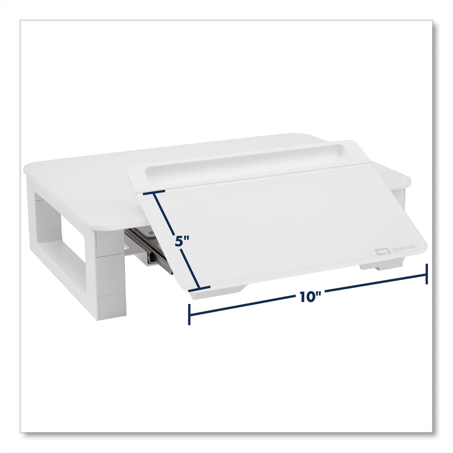 adjustable-height-desktop-glass-monitor-riser-with-dry-erase-board-14-x-1025-x-25-to-525-white-supports-100-lb_qrtq090gmrw01 - 1