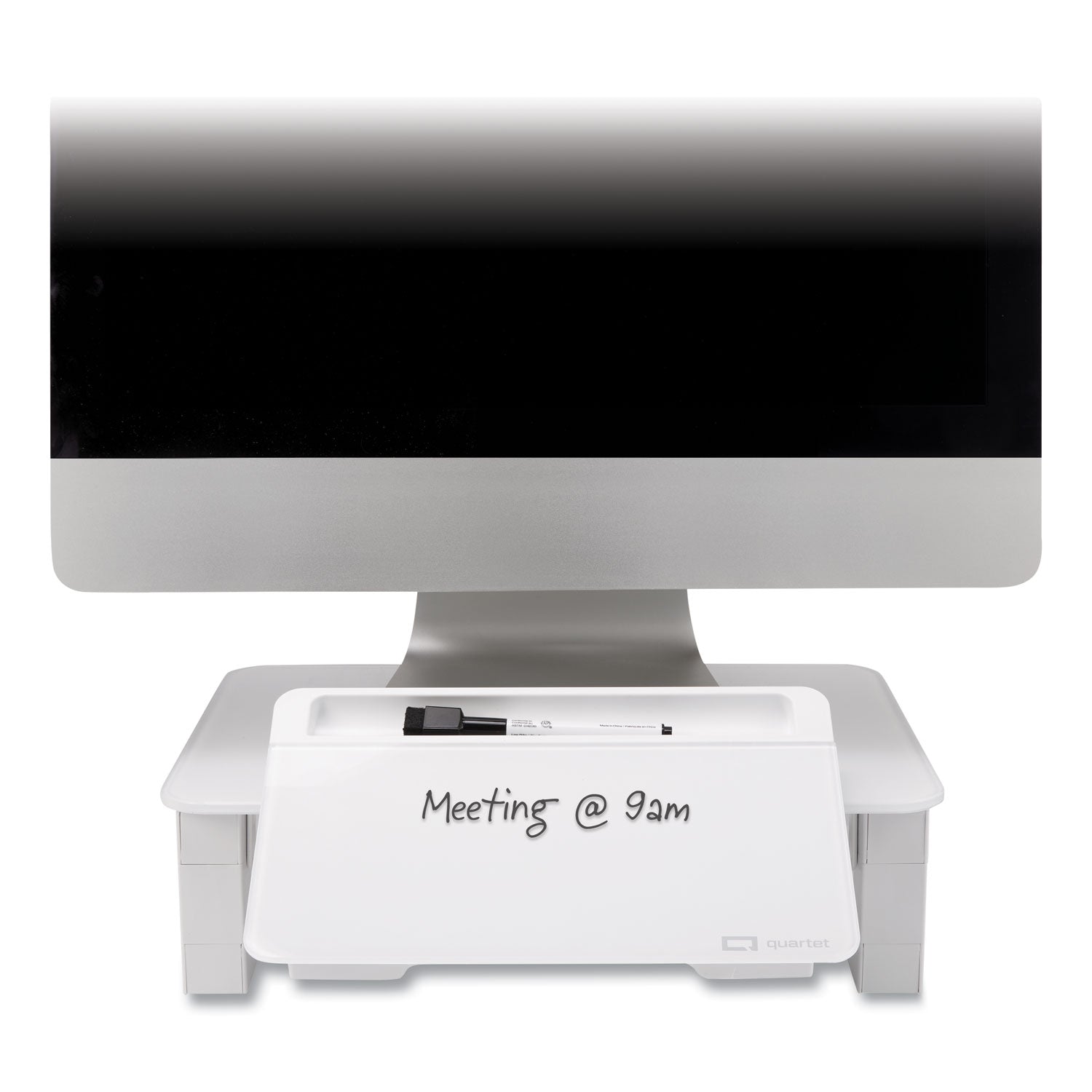 adjustable-height-desktop-glass-monitor-riser-with-dry-erase-board-14-x-1025-x-25-to-525-white-supports-100-lb_qrtq090gmrw01 - 5