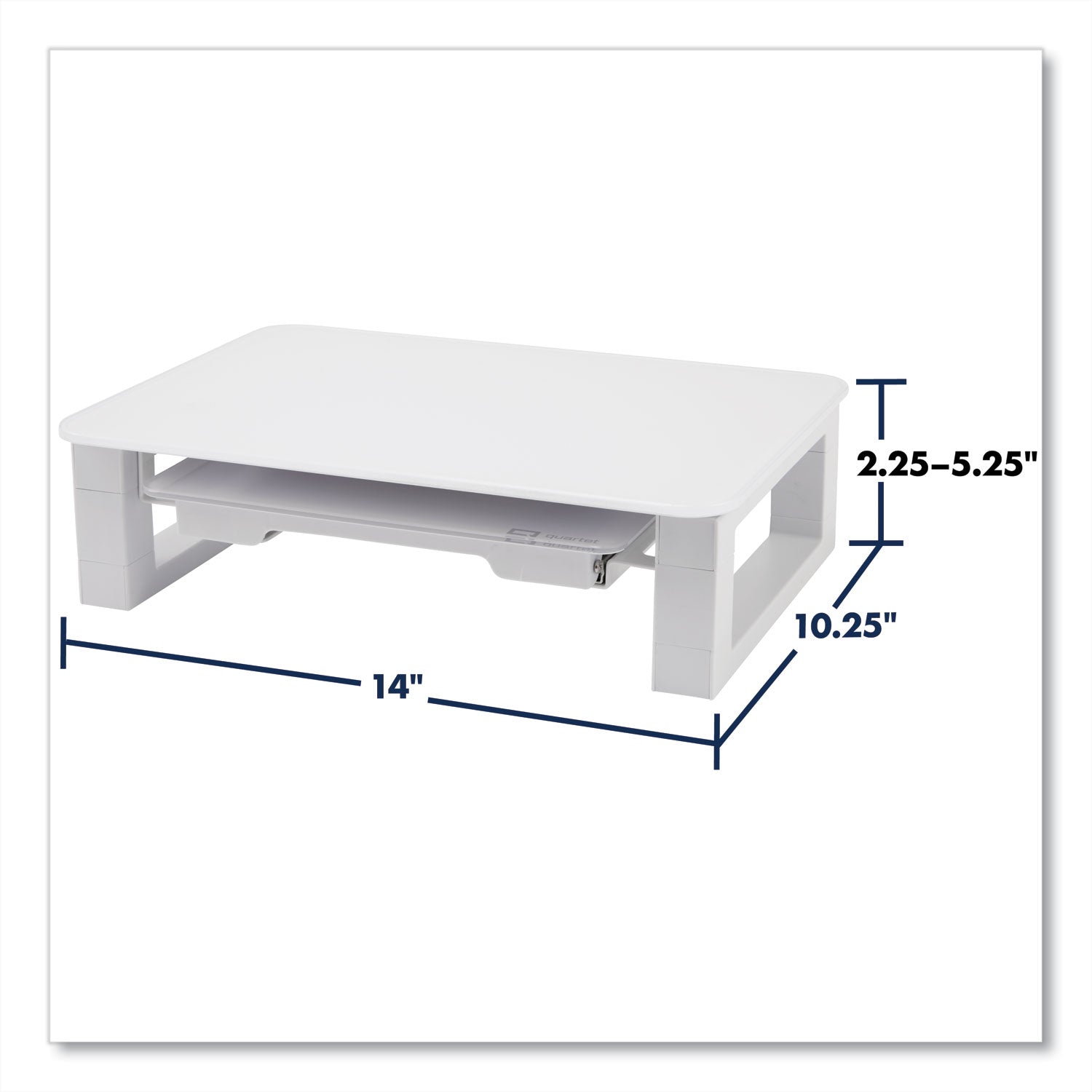 adjustable-height-desktop-glass-monitor-riser-with-dry-erase-board-14-x-1025-x-25-to-525-white-supports-100-lb_qrtq090gmrw01 - 2