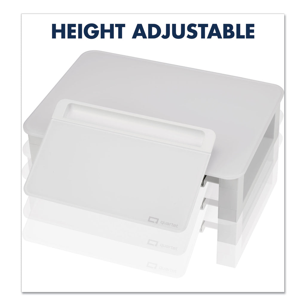 adjustable-height-desktop-glass-monitor-riser-with-dry-erase-board-14-x-1025-x-25-to-525-white-supports-100-lb_qrtq090gmrw01 - 6