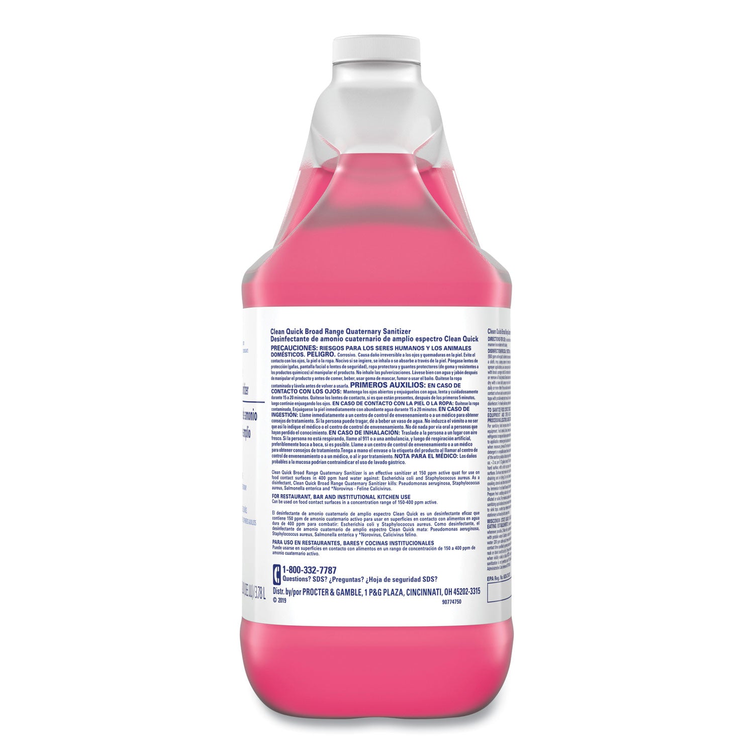 Broad Range Quaternary Sanitizer, Sweet Scent, 1 gal Bottle, 3/Carton