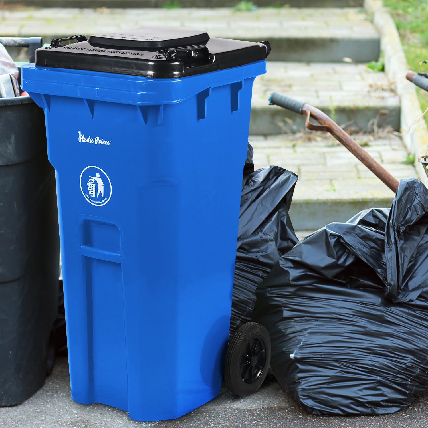 32 Gal Blue Rollout Container