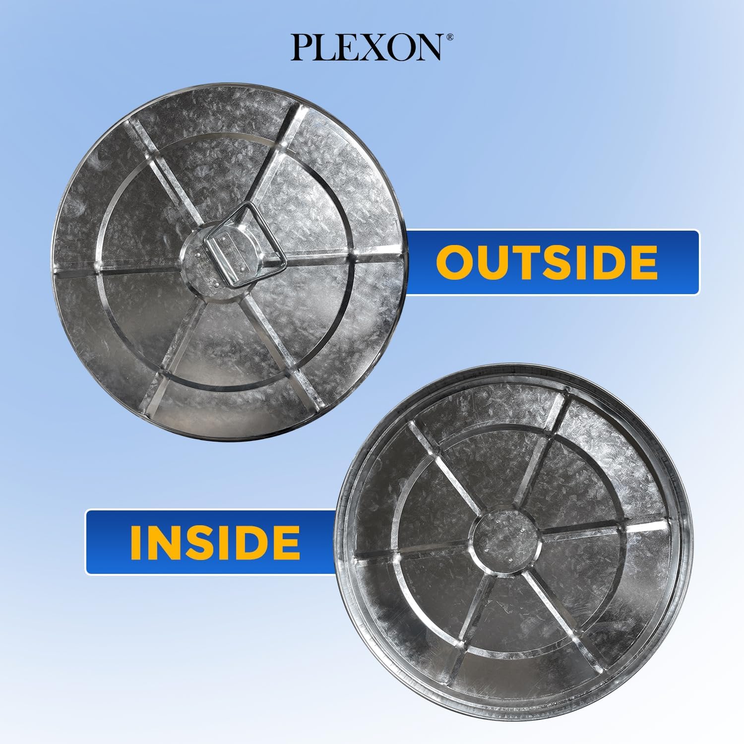 Lid for 20-Gallon Galvanized Steel Round Fire Resistant Trash Can