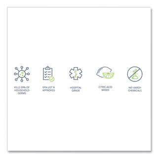 CleanCide Disinfecting Wipes, 1-Ply, 8 x 5.5, Fresh Scent, White, 400/Tub, 4 Tubs/Carton