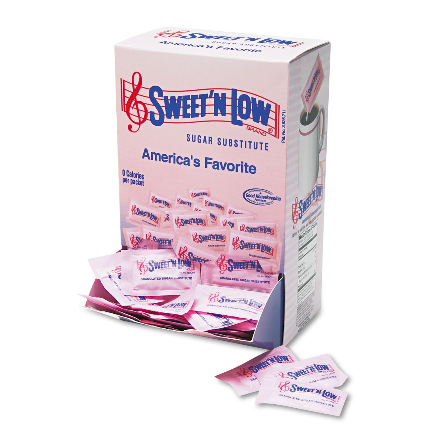 Zero Calorie Sweetener, 1 g Packet, 400 Packet/Box, 4 Box/Carton - 