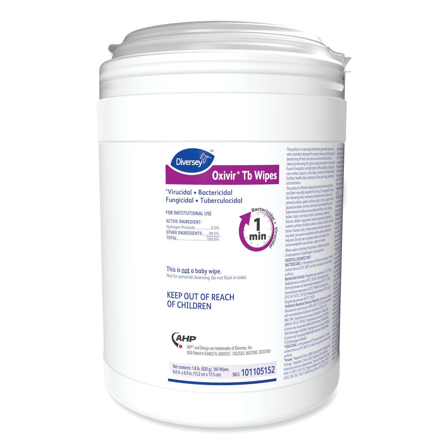 oxivir-tb-disinfectant-wipes-6-x-69-characteristic-scent-white-160-canister-4-canisters-carton_dvo101105152 - 1