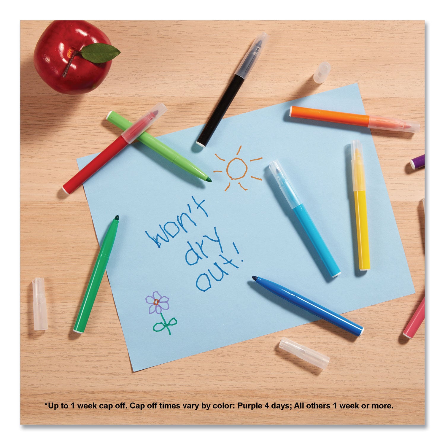 Kids Ultra Washable Markers, Medium Bullet Tip, Assorted Colors, 20/Pack