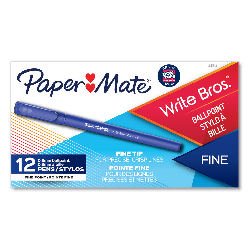 write-bros-ballpoint-pen-stick-fine-08-mm-blue-ink-blue-barrel-dozen_pap2124512 - 7