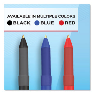 Write Bros. Grip Ballpoint Pen, Stick, Medium 1 mm, Red Ink, Red Barrel, Dozen