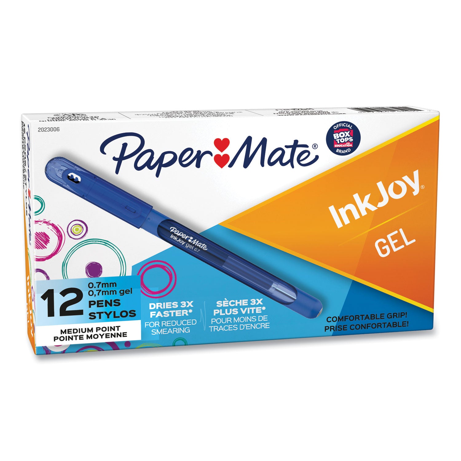 inkjoy-gel-pen-stick-medium-07-mm-blue-ink-translucent-blue-barrel-dozen_pap2023006 - 3