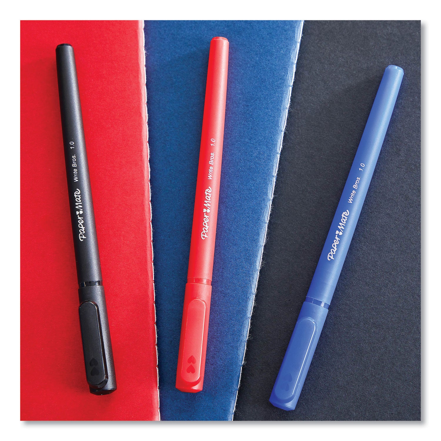 write-bros-ballpoint-pen-stick-fine-08-mm-red-ink-red-barrel-dozen_pap2124517 - 3