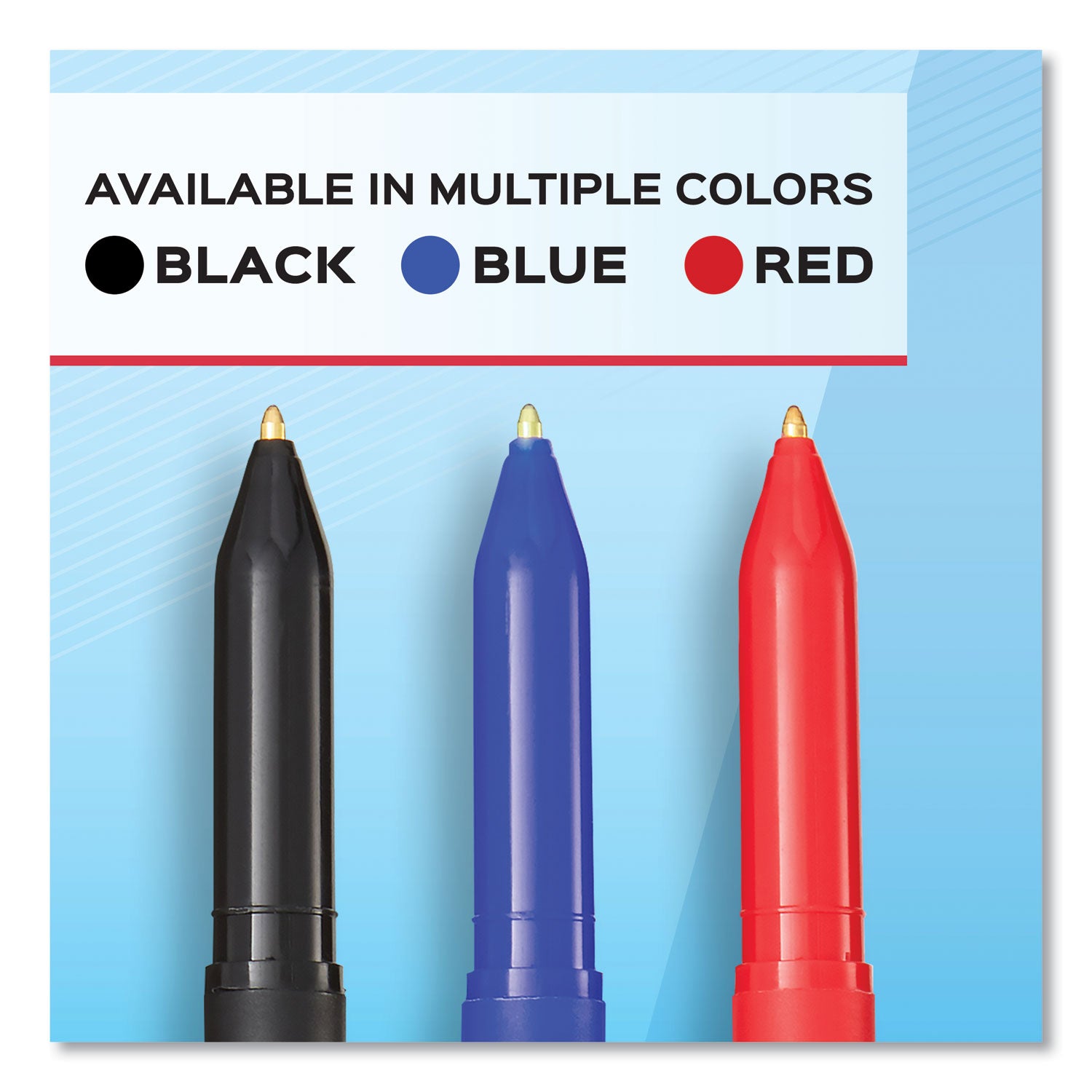 Write Bros. Ballpoint Pen, Stick, Bold 1.2 mm, Black Ink, Black Barrel, Dozen
