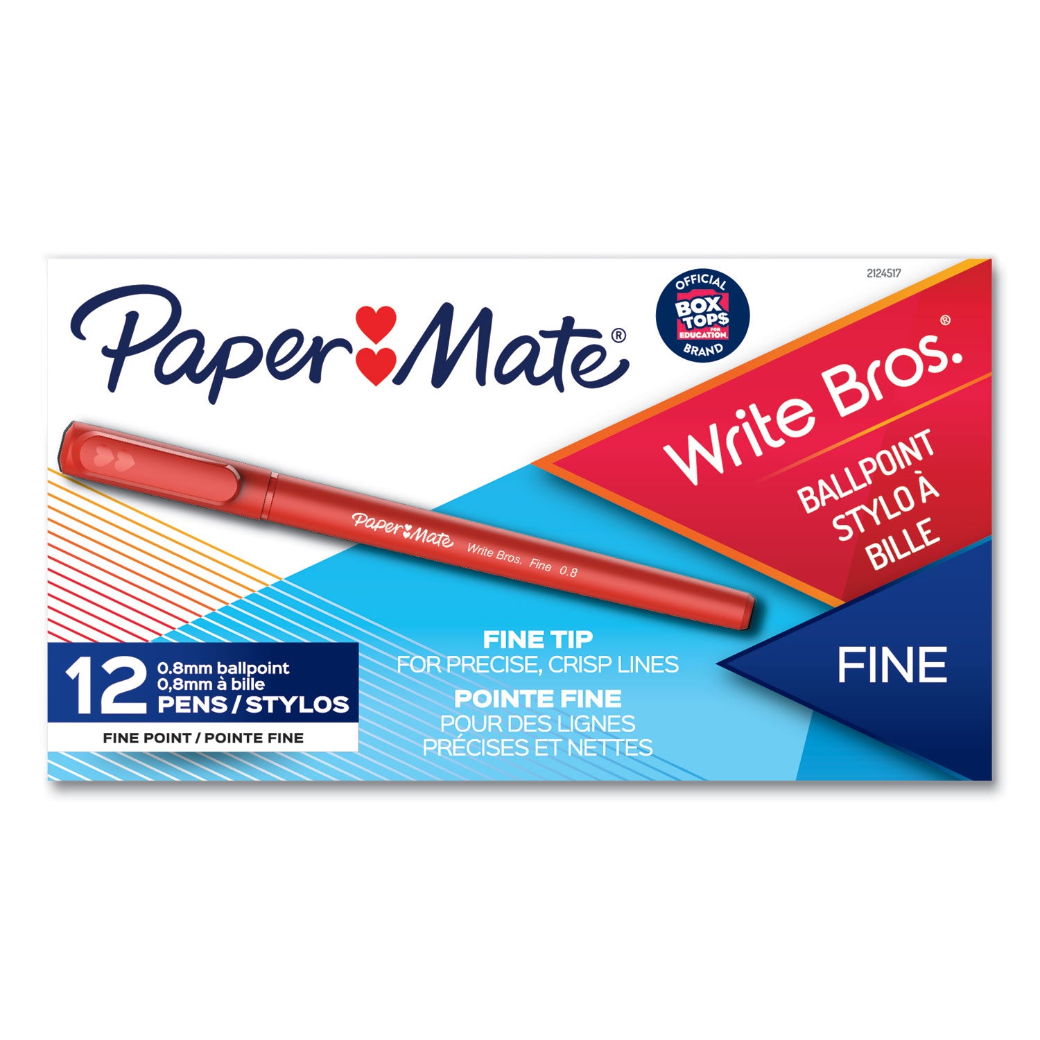write-bros-ballpoint-pen-stick-fine-08-mm-red-ink-red-barrel-dozen_pap2124517 - 7