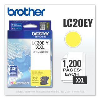 LC20EY INKvestment Super High-Yield Ink, 1,200 Page-Yield, Yellow
