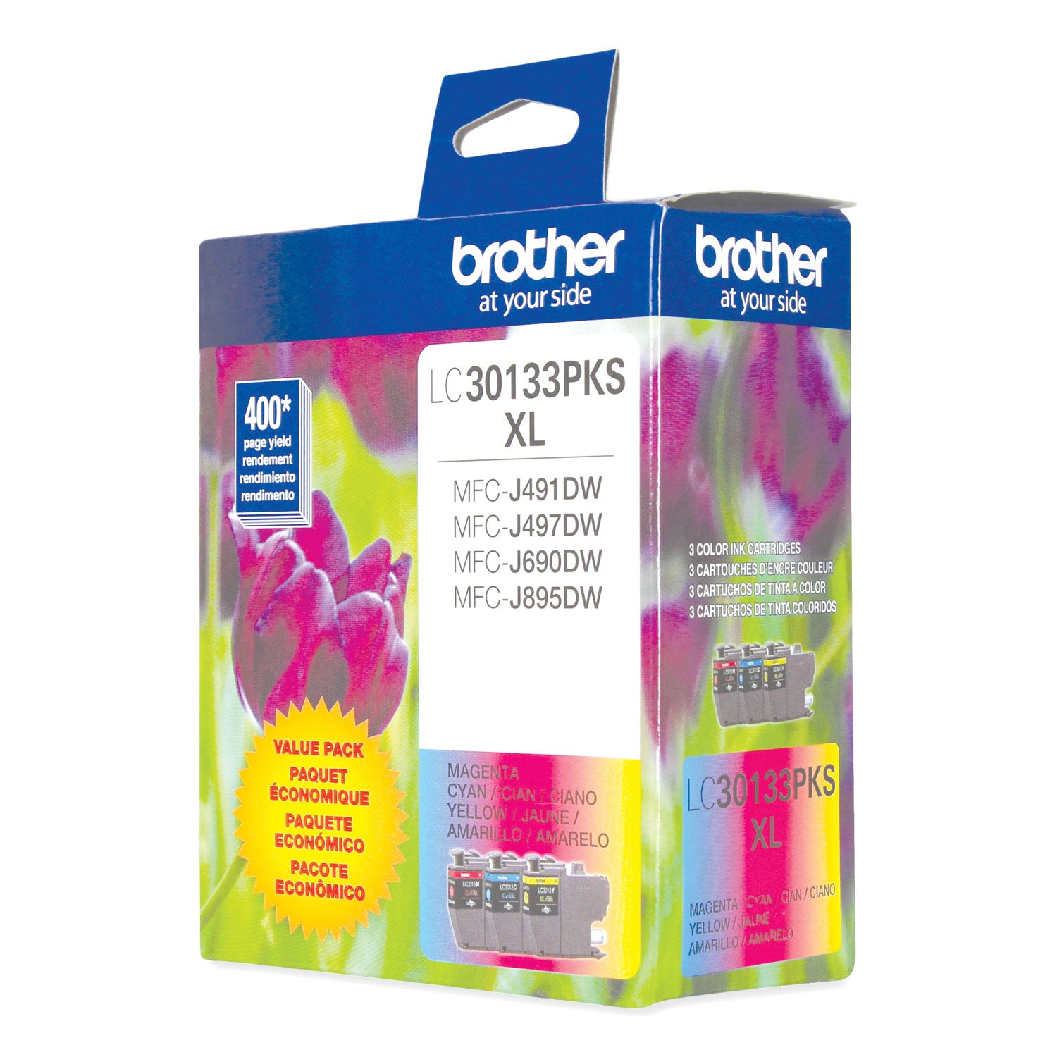 LC30133PKS High-Yield Ink, 400 Page-Yield, Cyan/Magenta/Yellow