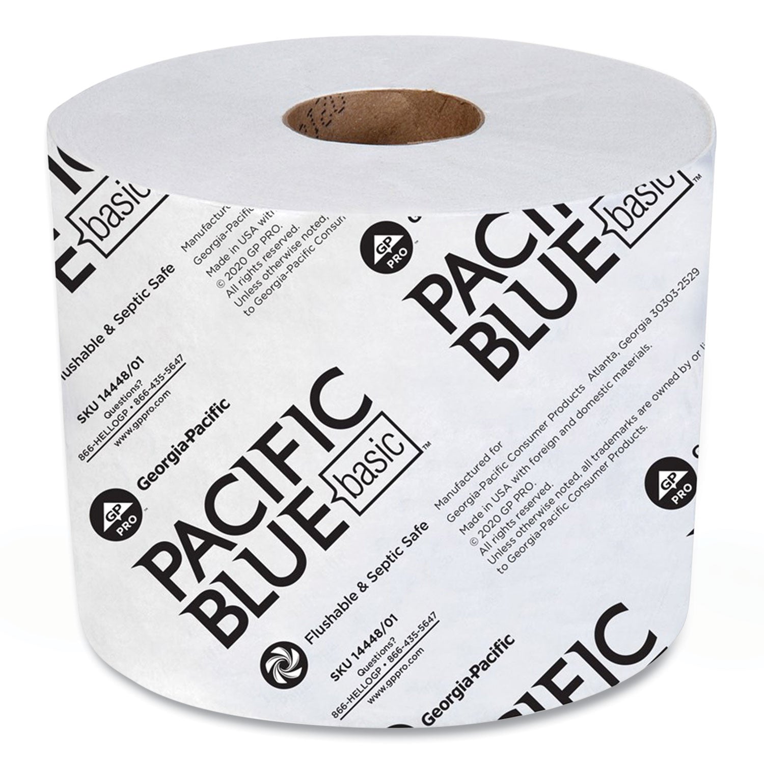 pacific-blue-basic-high-capacity-bathroom-tissue-septic-safe-1-ply-white-1500-roll-48-carton_gpc1444801 - 1