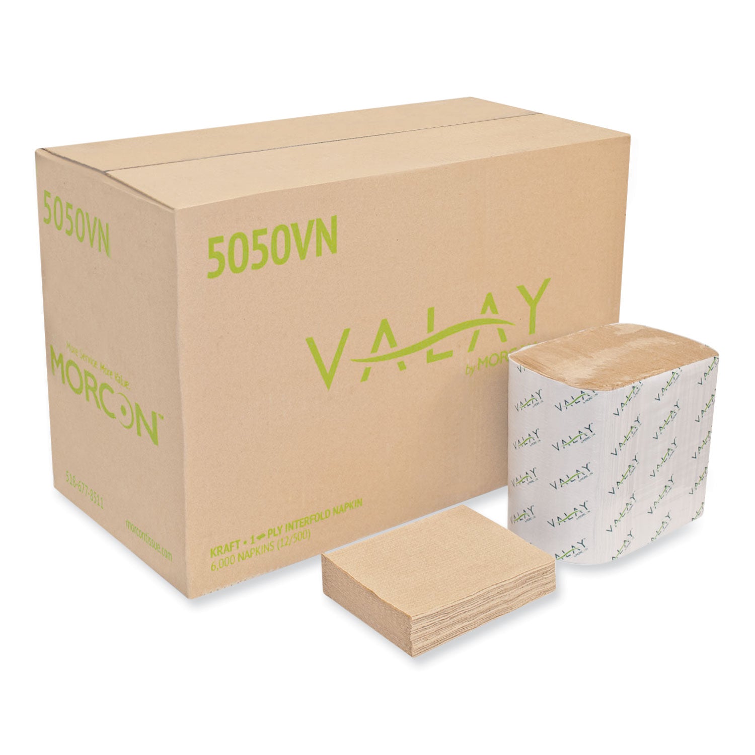 valay-interfolded-napkins-1-ply-63-x-885-kraft-6000-carton_mor5050vn - 1