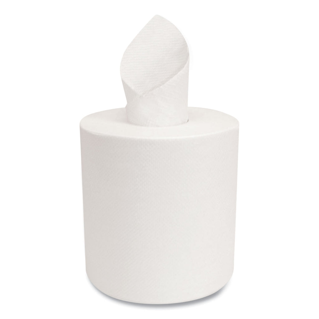 Morsoft Center-Pull Roll Towels, 2-Ply, 6.9" dia, White, 600 Sheets/Roll, 6 Rolls/Carton