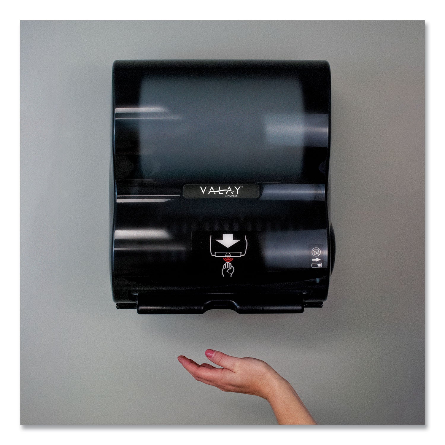 Valay 10 Inch Roll Towel Dispenser, 13.25 x 9 x 14.25, Black