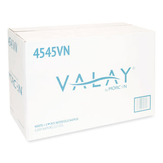 Valay Interfolded Napkins, 1-Ply, White, 6.5 x 8.25, 6,000/Carton