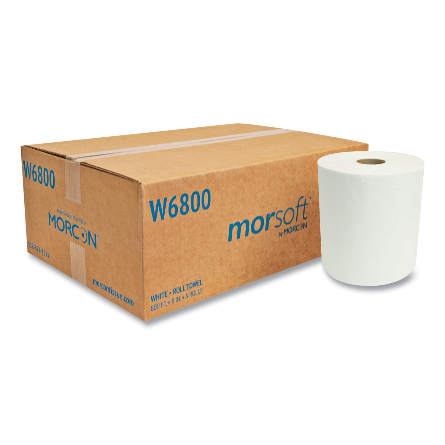 morsoft-universal-roll-towels-1-ply-8-x-800-ft-white-6-rolls-carton_morw6800 - 1