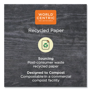 100 Percent PCW Recycled Paper Towels, 1-Ply, 9 x 9, Natural, 250/Pack, 16 Packs/Carton