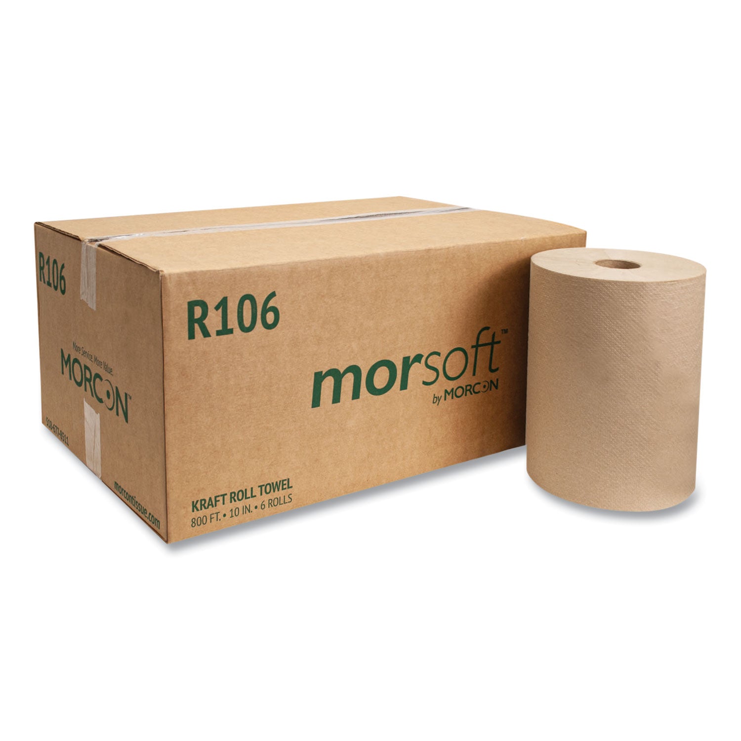 10-inch-roll-towels-1-ply-10-x-800-ft-kraft-6-rolls-carton_morr106 - 1