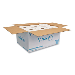 10 Inch TAD Roll Towels, 1-Ply, 10" x 550 ft, White, 6 Rolls/Carton