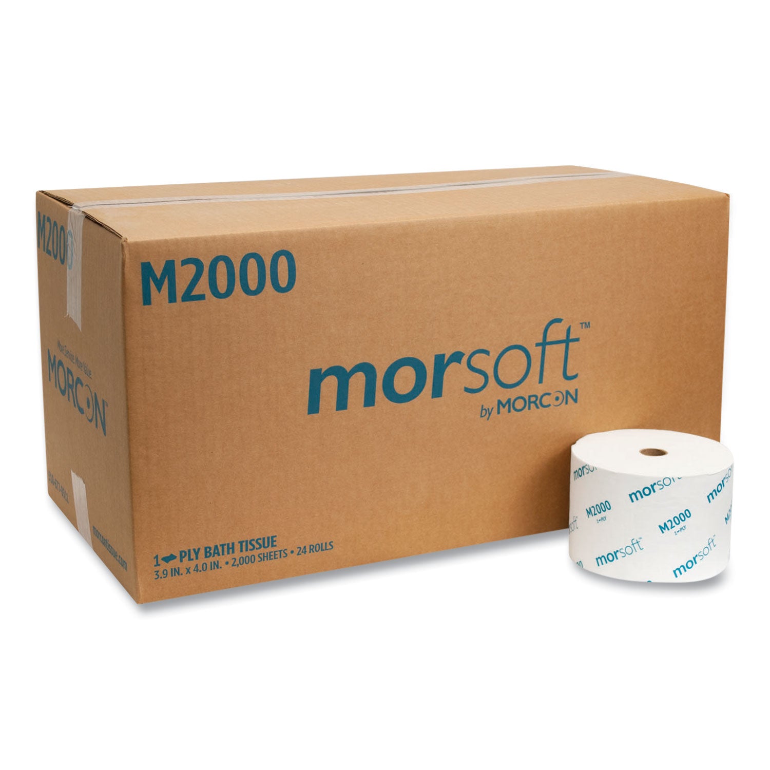 small-core-bath-tissue-septic-safe-1-ply-white-2000-sheets-roll-24-rolls-carton_morm2000 - 1