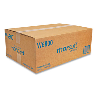 Morsoft Universal Roll Towels, 1-Ply, 8" x 800 ft, White, 6 Rolls/Carton