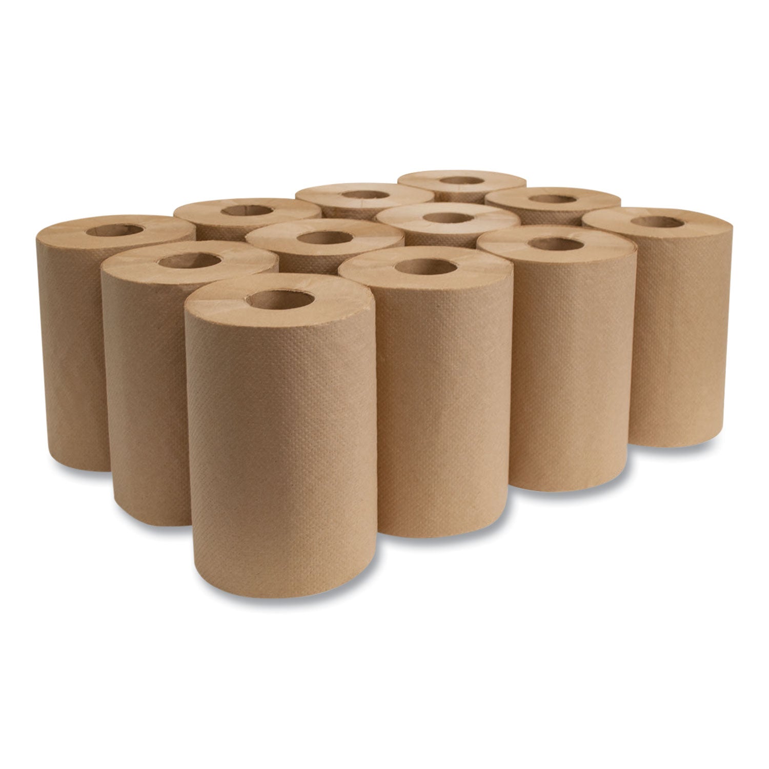 Morsoft Universal Roll Towels, 1-Ply, 8" x 350 ft, Brown, 12 Rolls/Carton - 
