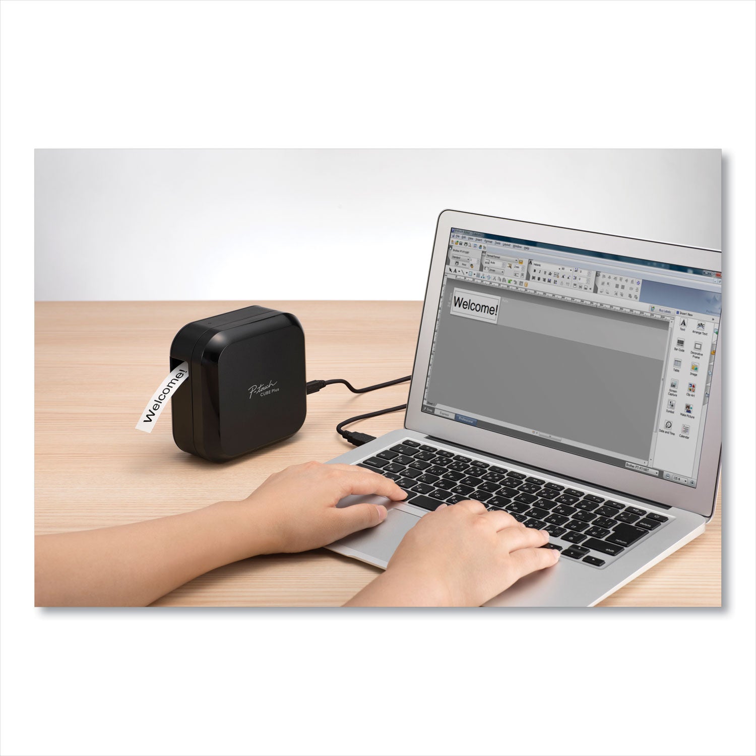 PT-P710BT CUBE Wireless Label Maker, 20 mm/s Print Speed, 5 x 2.6 x 5
