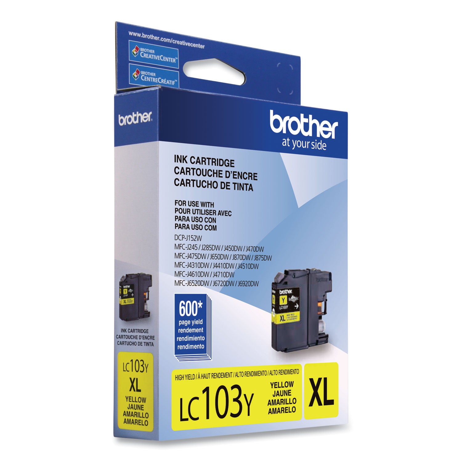 LC103Y Innobella High-Yield Ink, 600 Page-Yield, Yellow - 