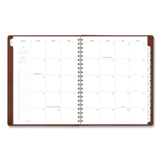 Signature Collection Academic Weekly/Monthly Planners, 11.5 x 8, Distressed Brown Cover, 13-Month (July-July): 2023-2024
