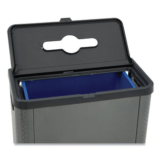 elevate-decorative-refuse-container-mixed-recycling-23-gal-plastic-metal-pearl-dark-gray_rcp2136962 - 2