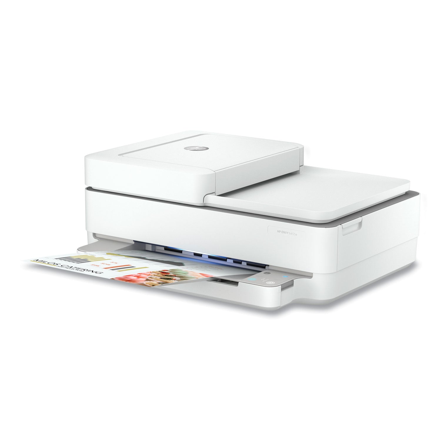 HP Envy 6455e Wireless Inkjet Multifunction Printer - Color - White - Copier/Mobile Fax/Printer/Scanner - 1200 x 1200 dpi Print - Automatic Duplex Print - Up to 1000 Pages Monthly - 100 sheets Input - Color Flatbed Scanner - 1200 dpi Optical Scan - C - 2