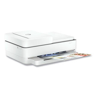 HP Envy 6455e Wireless Inkjet Multifunction Printer - Color - White - Copier/Mobile Fax/Printer/Scanner - 1200 x 1200 dpi Print - Automatic Duplex Print - Up to 1000 Pages Monthly - 100 sheets Input - Color Flatbed Scanner - 1200 dpi Optical Scan - C - 3