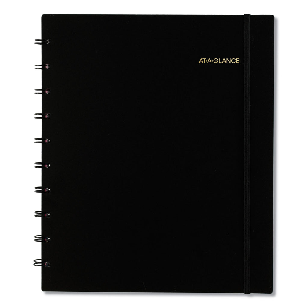 Move-A-Page Academic Weekly/Monthly Planners, 11 x 9, Black Cover, 12-Month (July to June): 2023 to 2024