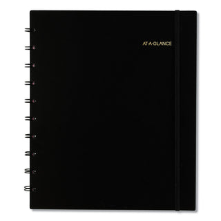 Move-A-Page Academic Weekly/Monthly Planners, 11 x 9, Black Cover, 12-Month (July to June): 2023 to 2024