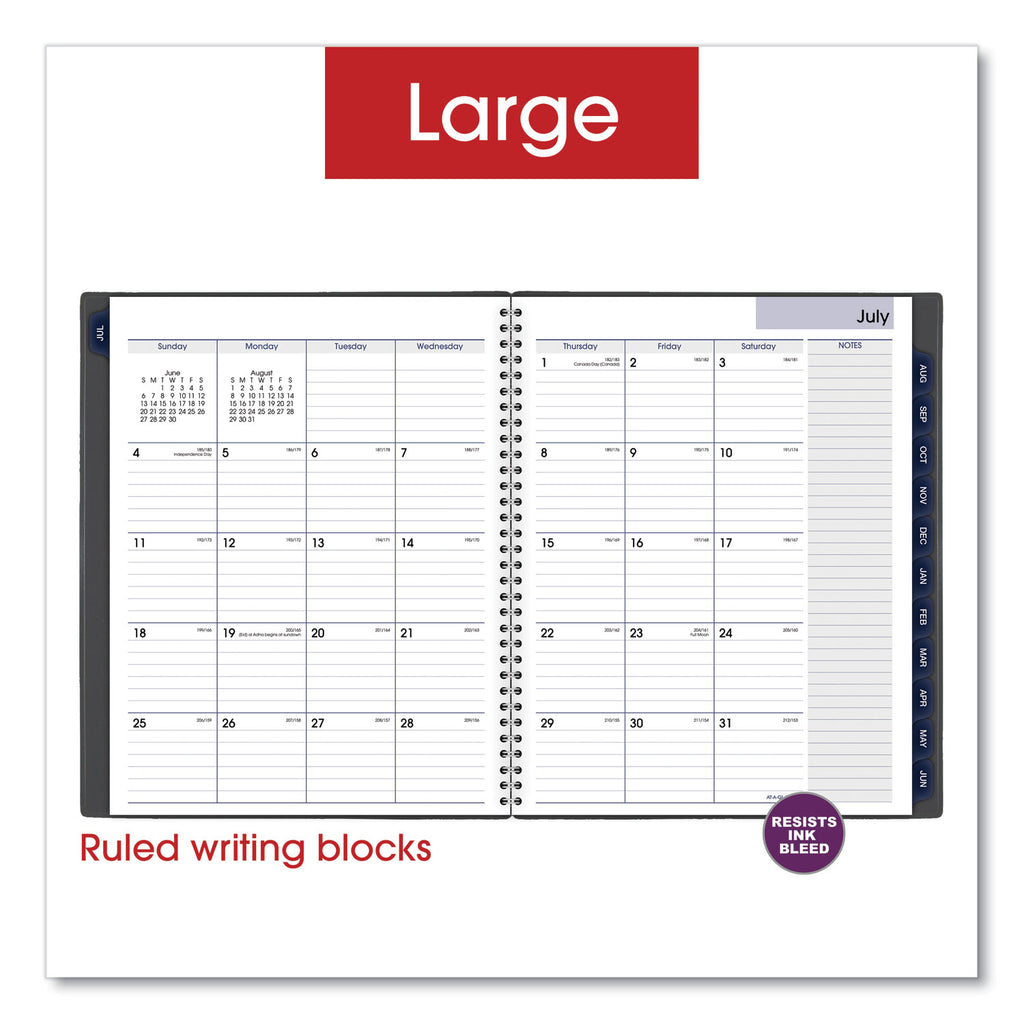 DayMinder Academic Weekly/Monthly Desktop Planner, 11 x 8.5, Charcoal Cover, 12-Month (July to June): 2023 to 2024 - 5