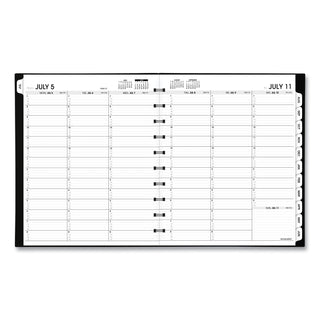 Move-A-Page Academic Weekly/Monthly Planners, 11 x 9, Black Cover, 12-Month (July to June): 2023 to 2024