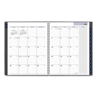DayMinder Academic Weekly/Monthly Desktop Planner, 11 x 8.5, Charcoal Cover, 12-Month (July to June): 2023 to 2024 - 2