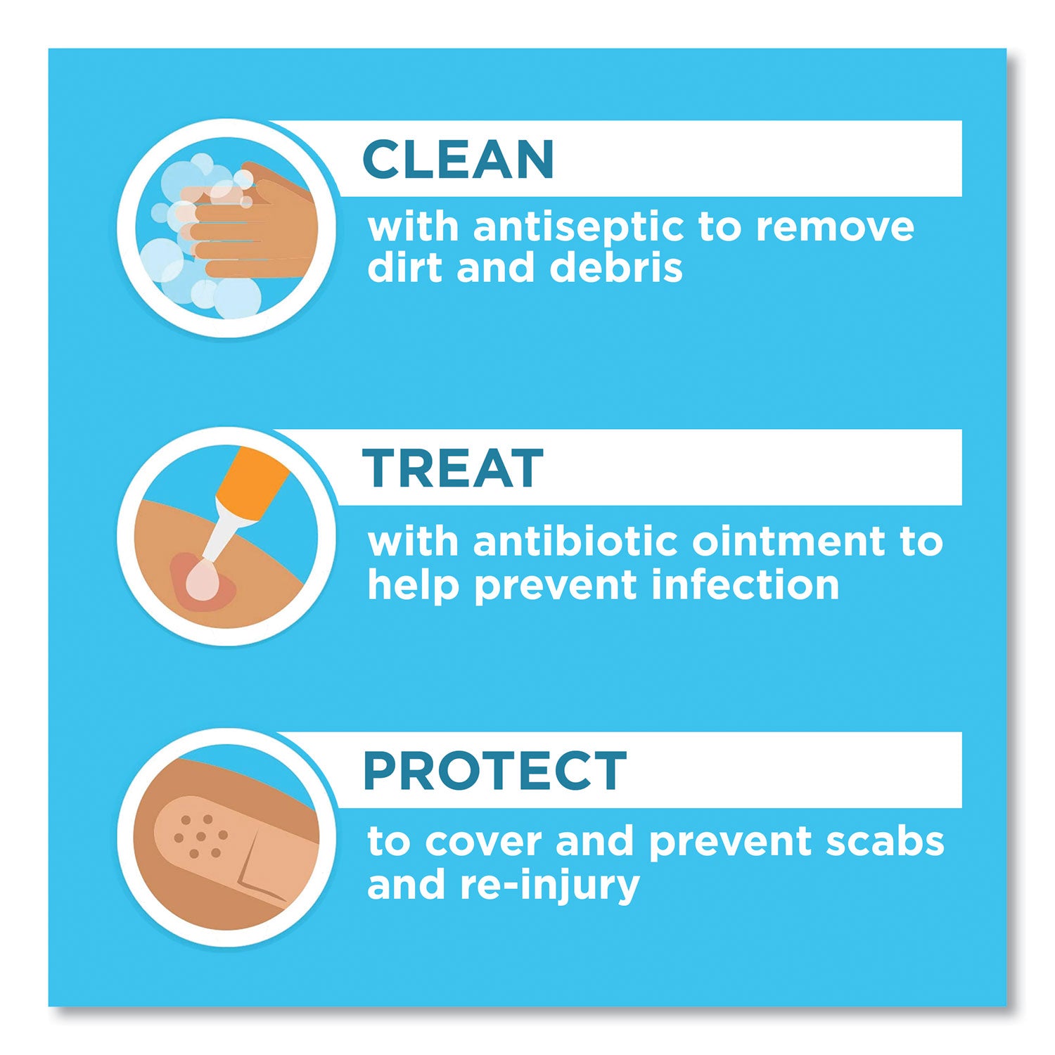 Antibiotic Adhesive Bandages, Assorted Sizes, 20/Box