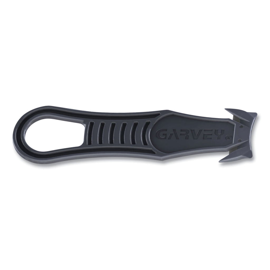 Safety Cutter Box Cutter Knife with Double Shielded Blade, 4" Plastic Handle, Black, 5/Pack - 