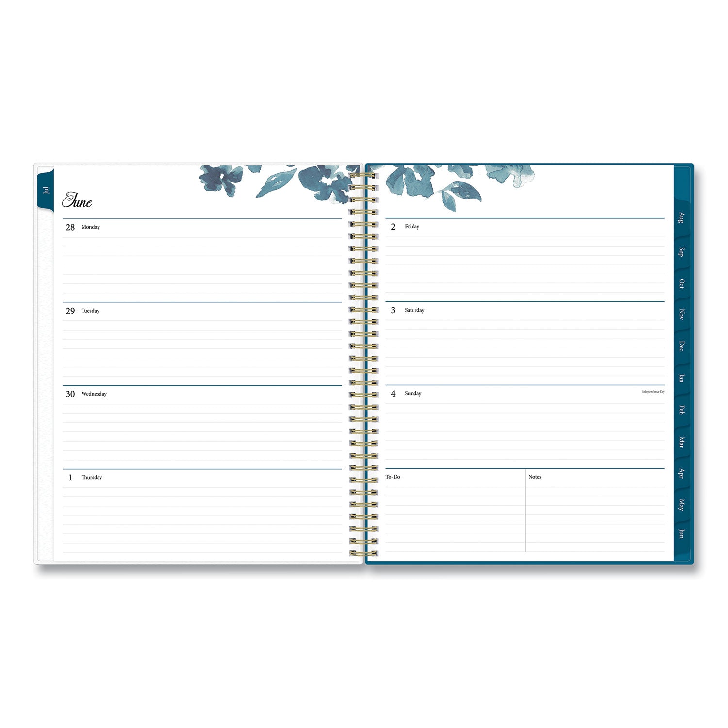 bakah-blue-academic-year-weekly-monthly-planner-floral-artwork-11-x-85-blue-white-cover-12-month-july-june-2023-2024_bls131951 - 2