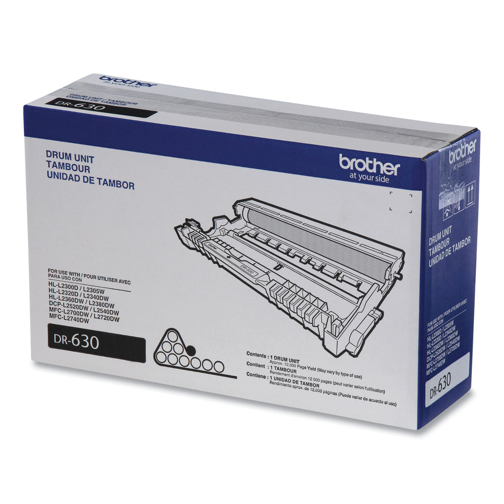 DR630 Drum Unit, 12,000 Page-Yield, Black