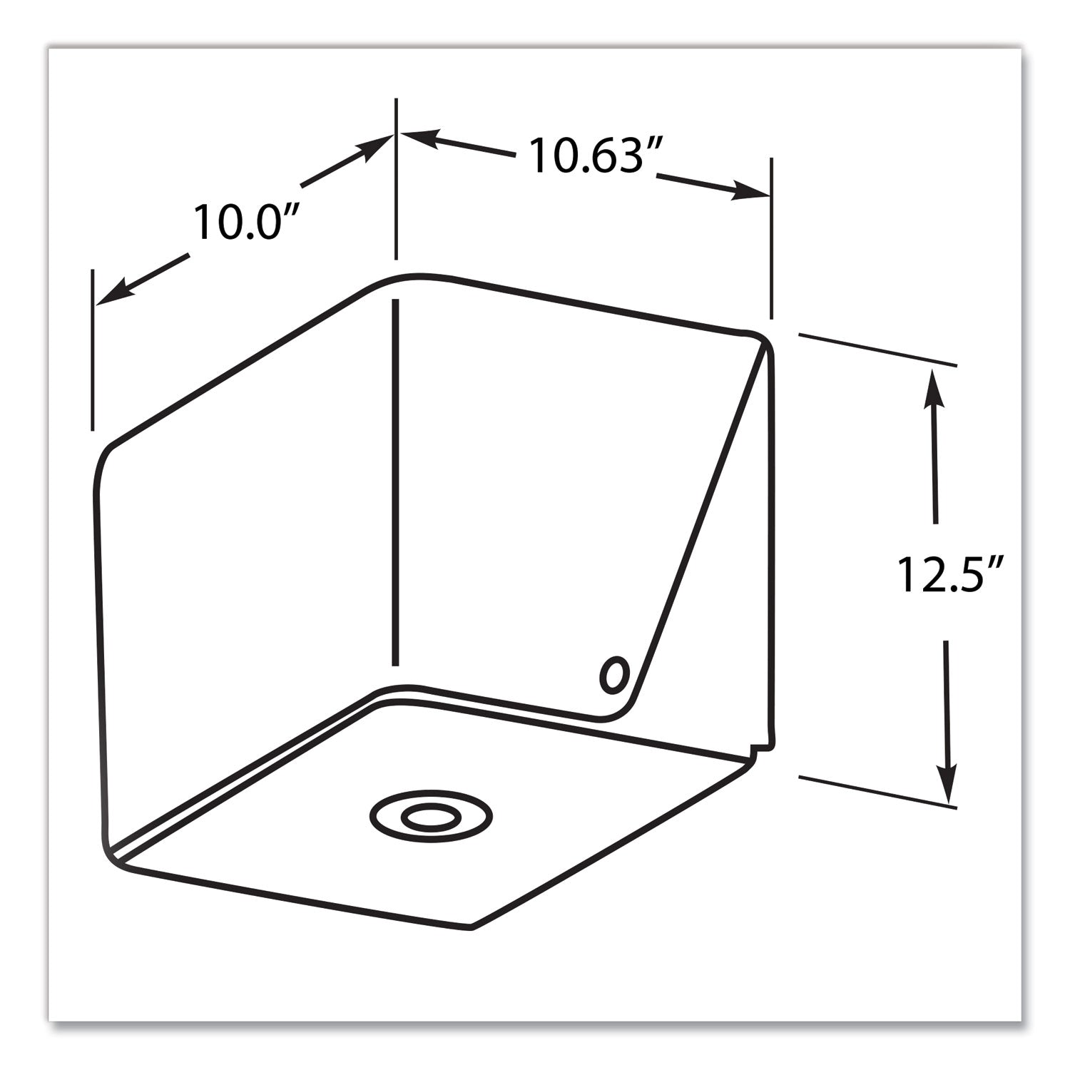In-Sight Sr. Center Pull Dispenser, 10.65 x 10 x 12.5, Smoke