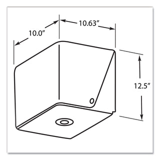 In-Sight Sr. Center Pull Dispenser, 10.65 x 10 x 12.5, Smoke
