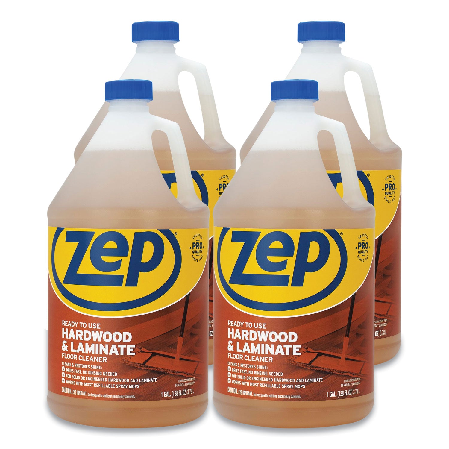 Hardwood and Laminate Cleaner, Fresh Scent, 1 gal, 4/Carton - 1